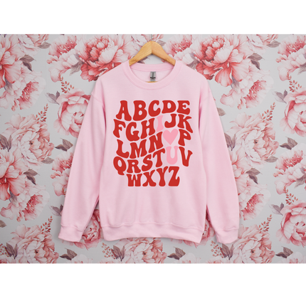 I "Heart" U Alphabet - Gildan 18000, Comfort Colors 1717 & Comfort Colors 1566
