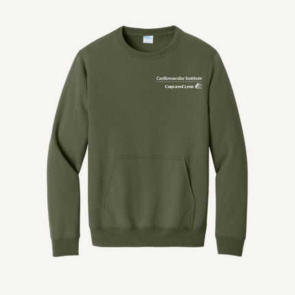 Carilion Clinic Cardiovascular Institute - Port & Company - Fleece Crewneck Pocket Sweatshirt
