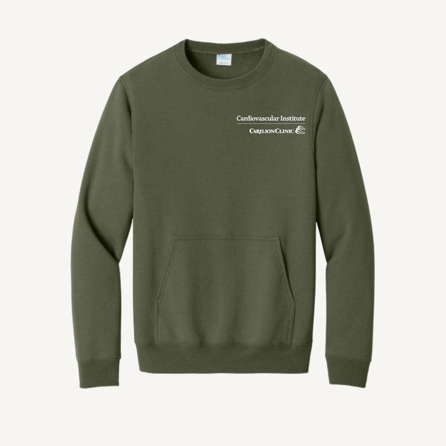 Carilion Clinic Cardiovascular Institute - Port & Company - Fleece Crewneck Pocket Sweatshirt