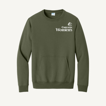 Carilion Clinic Women's - Port & Company - Fleece Crewneck Pocket Sweatshirt