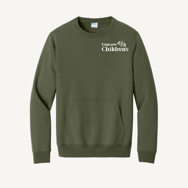 Carilion Clinic Children's - Port & Company - Fleece Crewneck Pocket Sweatshirt