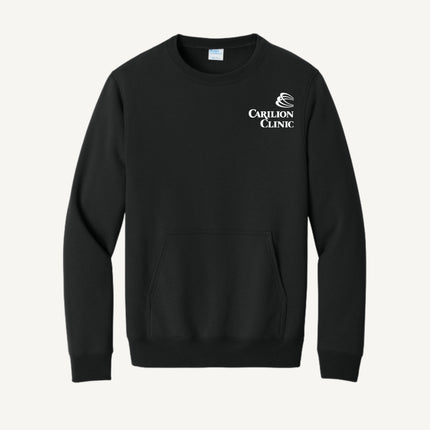 Carilion Clinic with Trauma Logo - Port & Company - Fleece Crewneck Pocket Sweatshirt