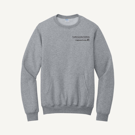 Carilion Clinic Cardiovascular Institute - Port & Company - Fleece Crewneck Pocket Sweatshirt