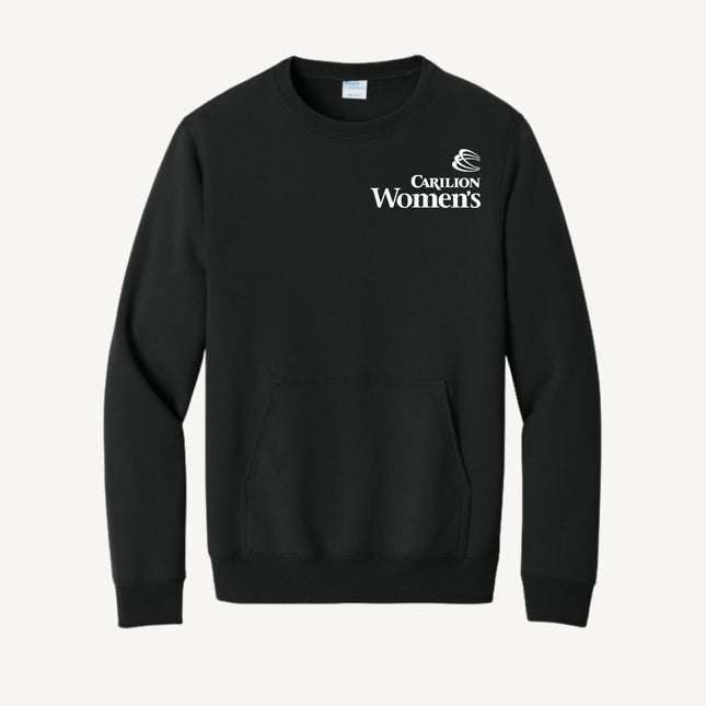Carilion Clinic Women's - Port & Company - Fleece Crewneck Pocket Sweatshirt