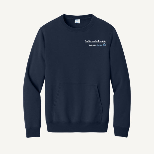 Carilion Clinic Cardiovascular Institute - Port & Company - Fleece Crewneck Pocket Sweatshirt