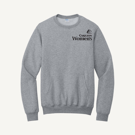 Carilion Clinic Women's - Port & Company - Fleece Crewneck Pocket Sweatshirt