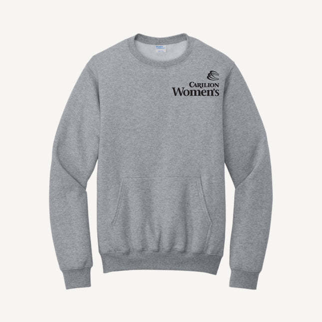 Carilion Clinic Women's - Port & Company - Fleece Crewneck Pocket Sweatshirt