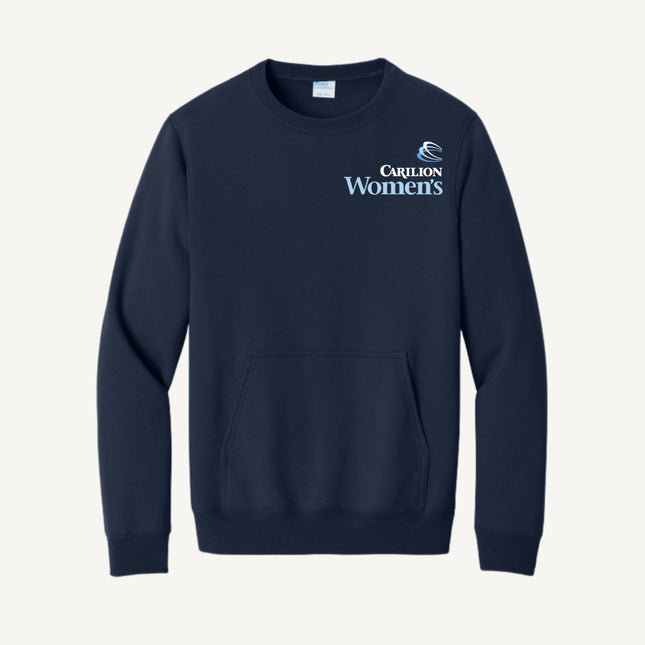 Carilion Clinic Women's - Port & Company - Fleece Crewneck Pocket Sweatshirt