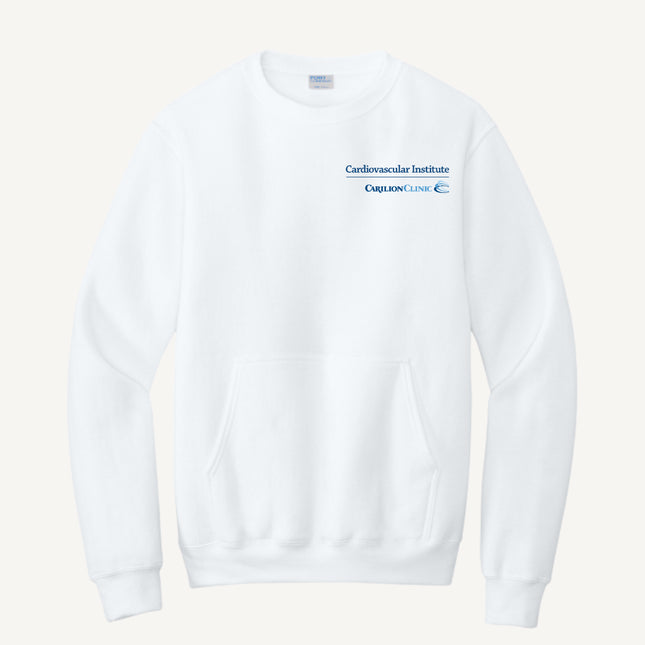 Carilion Clinic Cardiovascular Institute - Port & Company - Fleece Crewneck Pocket Sweatshirt