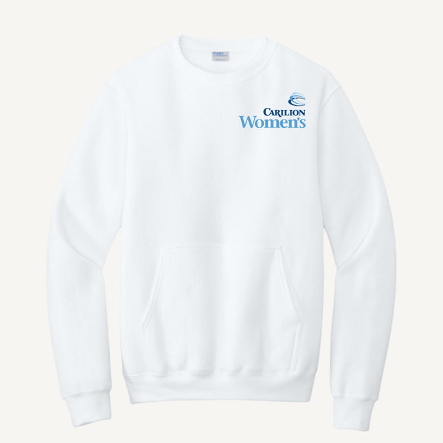 Carilion Clinic Women's - Port & Company - Fleece Crewneck Pocket Sweatshirt
