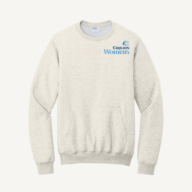 Carilion Clinic Women's - Port & Company - Fleece Crewneck Pocket Sweatshirt