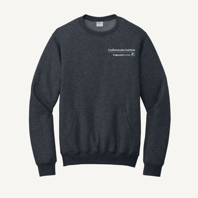 Carilion Clinic Cardiovascular Institute - Port & Company - Fleece Crewneck Pocket Sweatshirt