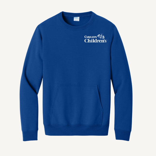 Carilion Clinic Children's - Port & Company - Fleece Crewneck Pocket Sweatshirt
