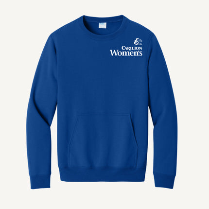 Carilion Clinic Women's - Port & Company - Fleece Crewneck Pocket Sweatshirt