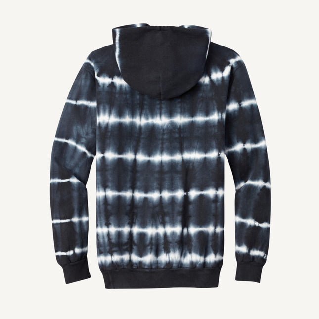 Carilion Clinic - Port & Company Allover Stripe Tie-Dye Fleeced Hoodie