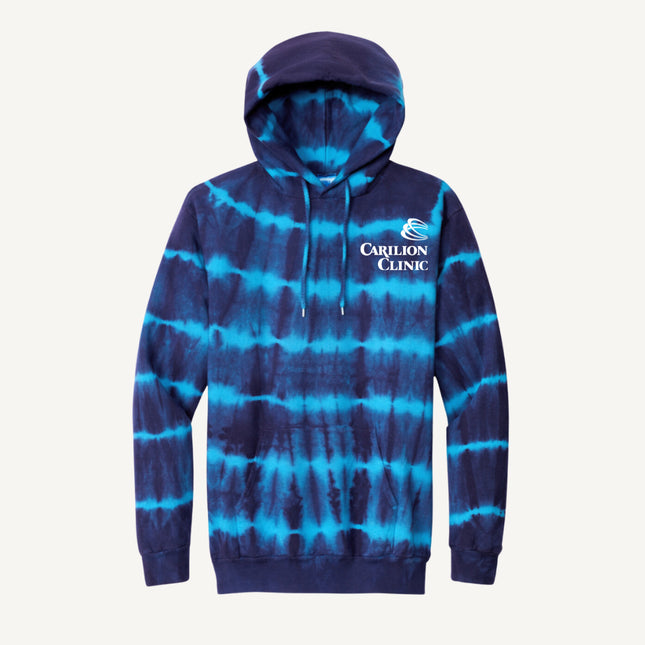 Carilion Clinic - Port & Company Allover Stripe Tie-Dye Fleeced Hoodie