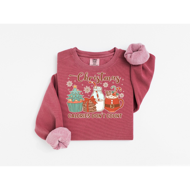 Christmas Calories Don't Count - Gildan 5000, Gildan 18000, Comfort Colors 1717, & Comfort Colors 1566