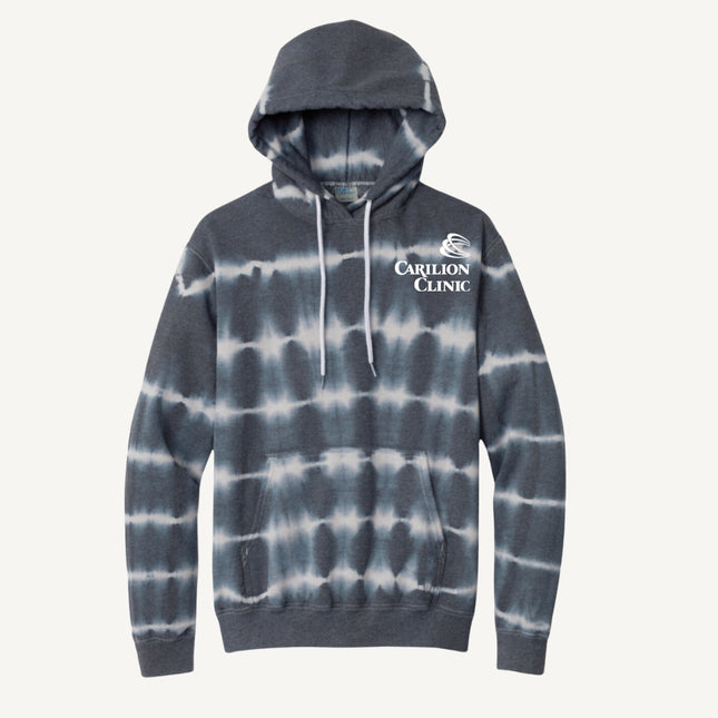Carilion Clinic - Port & Company Allover Stripe Tie-Dye Fleeced Hoodie