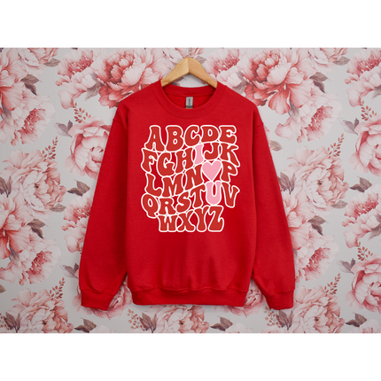 I "Heart" U Alphabet - Gildan 18000, Comfort Colors 1717 & Comfort Colors 1566