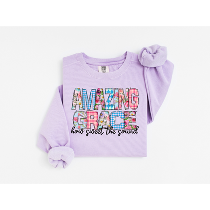 Amazing Grace - Comfort Colors 1566 Crewneck Sweatshirt
