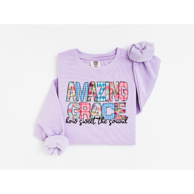 Amazing Grace - Comfort Colors 1566 Crewneck Sweatshirt