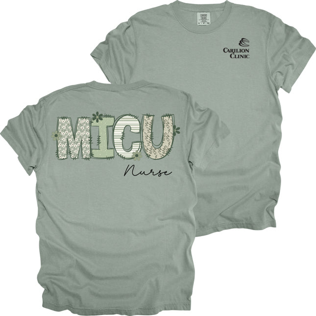 Carilion Clinic Nurse with Department in Sage - Comfort Colors T-Shirt