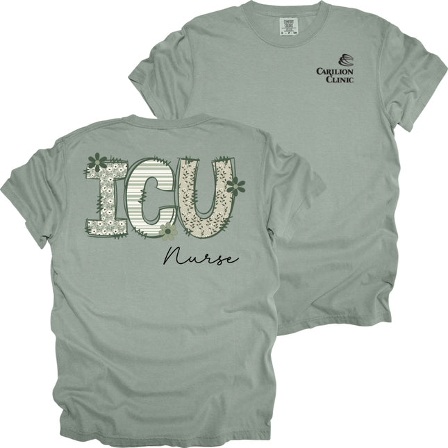 Carilion Clinic Nurse with Department in Sage - Comfort Colors T-Shirt