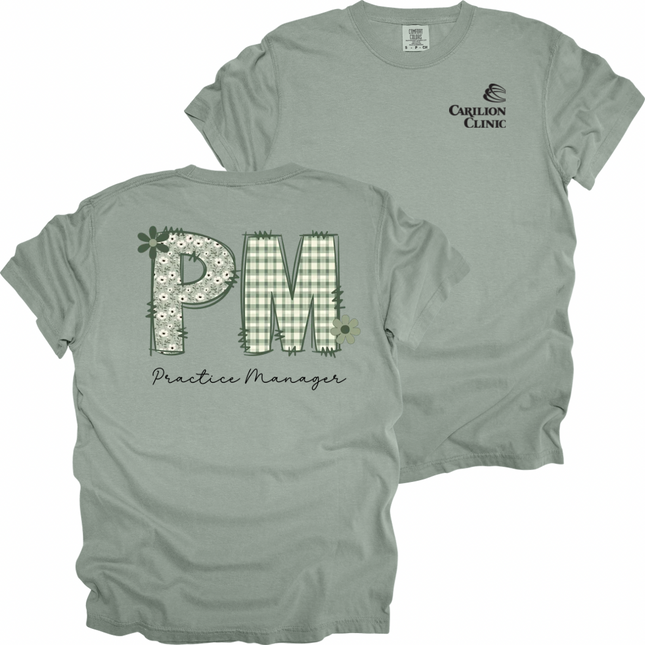 Carilion Clinic Practice Manager Dark Sage - Comfort Colors T-Shirt