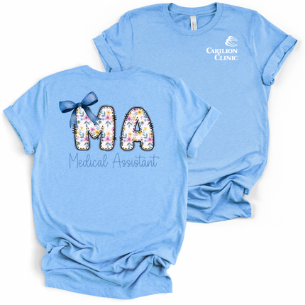 Carilion Clinic Summer Floral Medical Assistant - Bella and Canvas T-Shirt