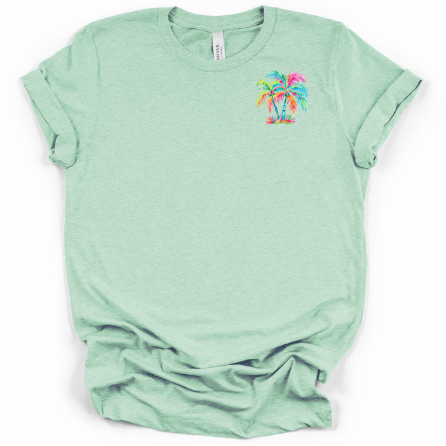 Palm Tree Pocket Summer Collection - Bella and Canvas T-Shirt