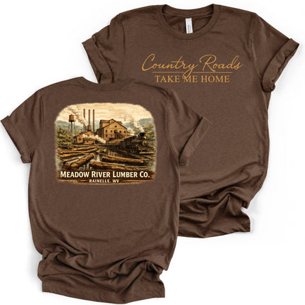 Country Roads  WV -  Bella and Canvas - T-Shirt