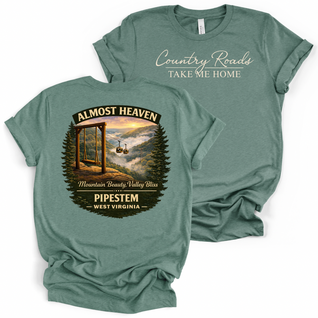 Country Roads  WV -  Bella and Canvas - T-Shirt
