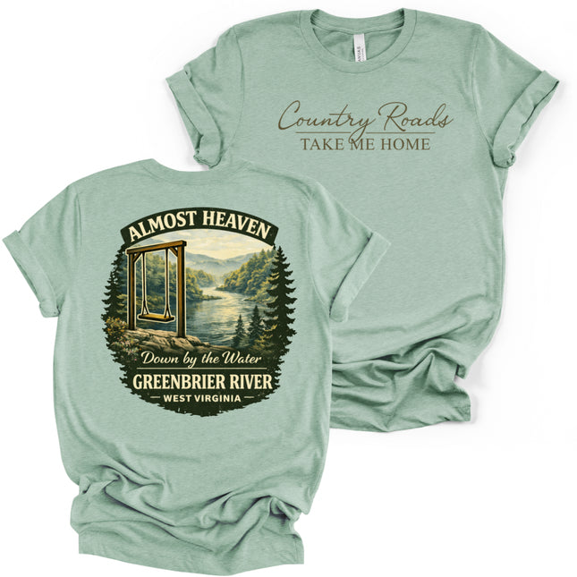 Country Roads  WV -  Bella and Canvas - T-Shirt