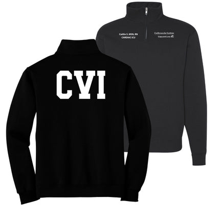Carilion Clinic Cardiovascular with CVI on Back - Jerzee Quarter Zip