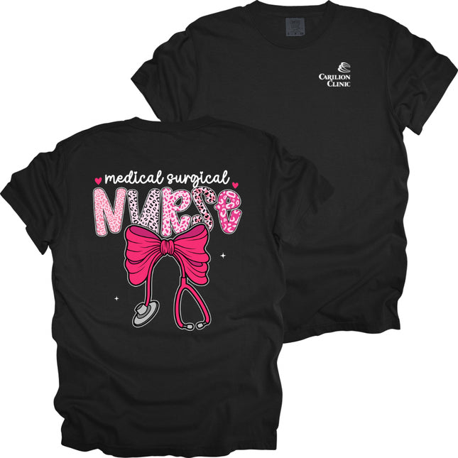 Carilion Clinic Pink Leopard Nurse - Comfort Colors T-Shirt