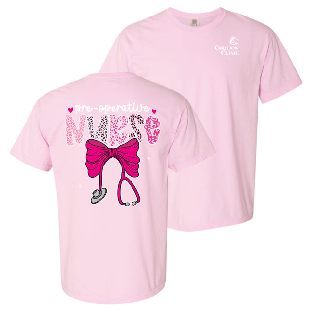 Carilion Clinic Pink Leopard Nurse - Comfort Colors T-Shirt