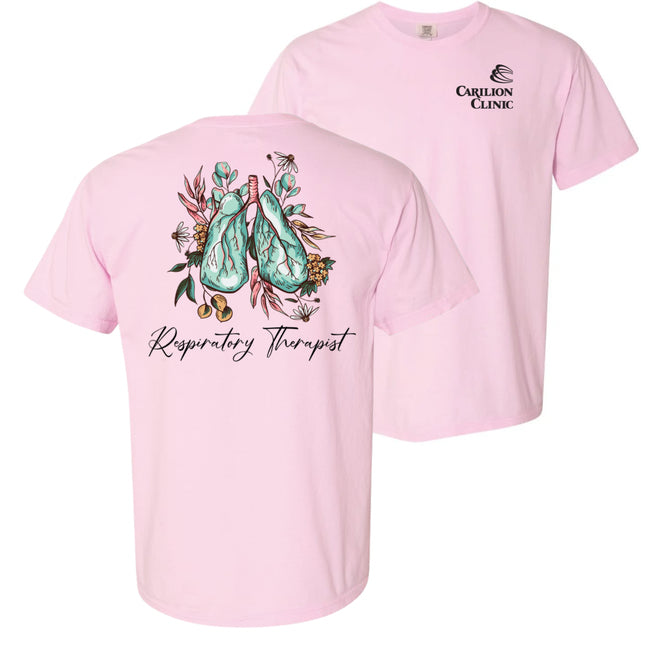 Carilion Clinic Wildflower Lungs Respiratory Therapist - Comfort Colors T-Shirt