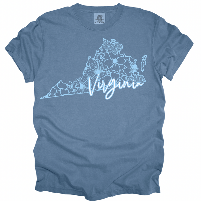 Floral Virginia  - Comfort Colors T-Shirt