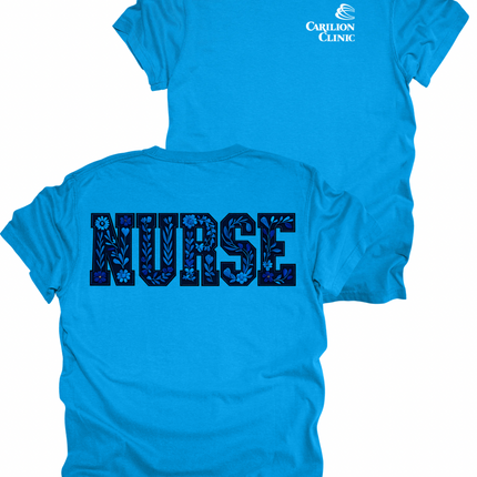 Carilion Clinic Blue Faux Embroidery with Speciality or Title - Comfort Colors T-Shirt