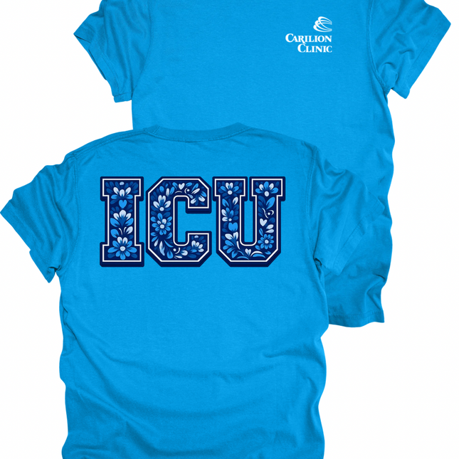 Carilion Clinic Blue Faux Embroidery with Speciality or Title - Comfort Colors T-Shirt