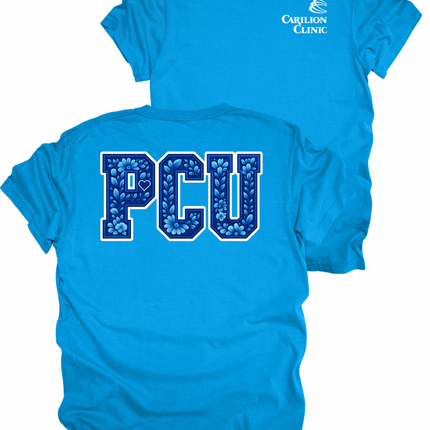 Carilion Clinic Blue Faux Embroidery with Speciality or Title - Comfort Colors T-Shirt