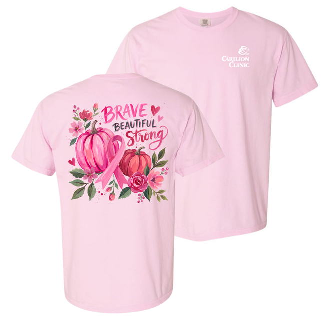 Carilion Clinic  Breast Cancer Brave, Beautiful and Strong - Comfort Colors T-Shirt