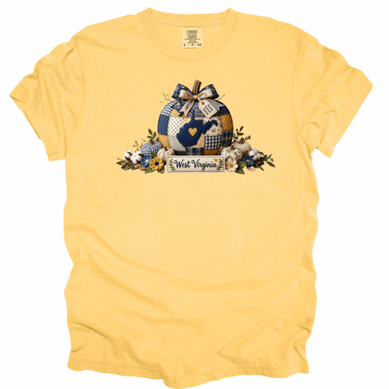 Quilted Fall WV Pumpkin- Comfort Colors Apparel
