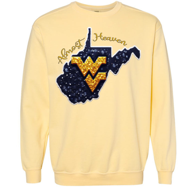 West Virginia Almost Heaven - Comfort Colors Apparel