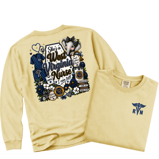 WV Nurse  - Comfort Colors Apparel