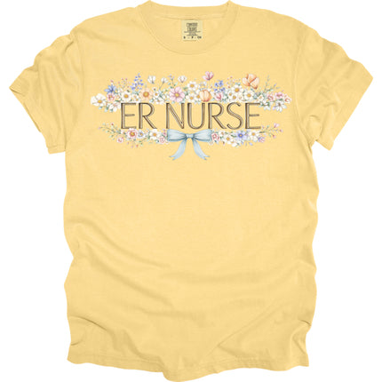 Spring Floral Nurse - Comfort Colors T-Shirt