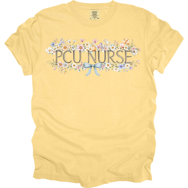 Spring Floral Nurse - Comfort Colors T-Shirt