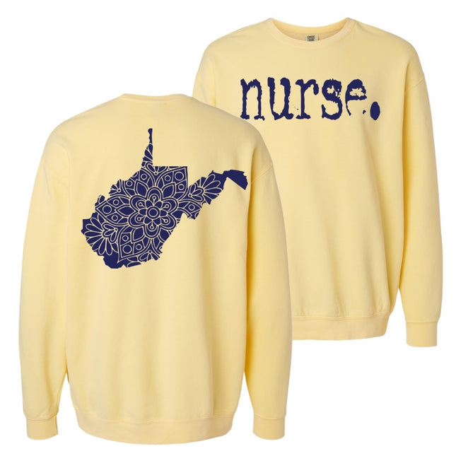 Typewriter Nurse with West Virginia State on back - Comfort Colors