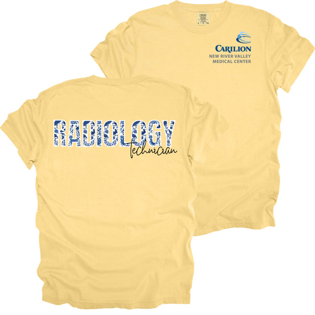 Carilion Clinic Floral Radiology Technician - Comfort Colors T-Shirt
