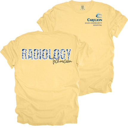 Carilion Clinic Floral Radiology Technician - Comfort Colors T-Shirt